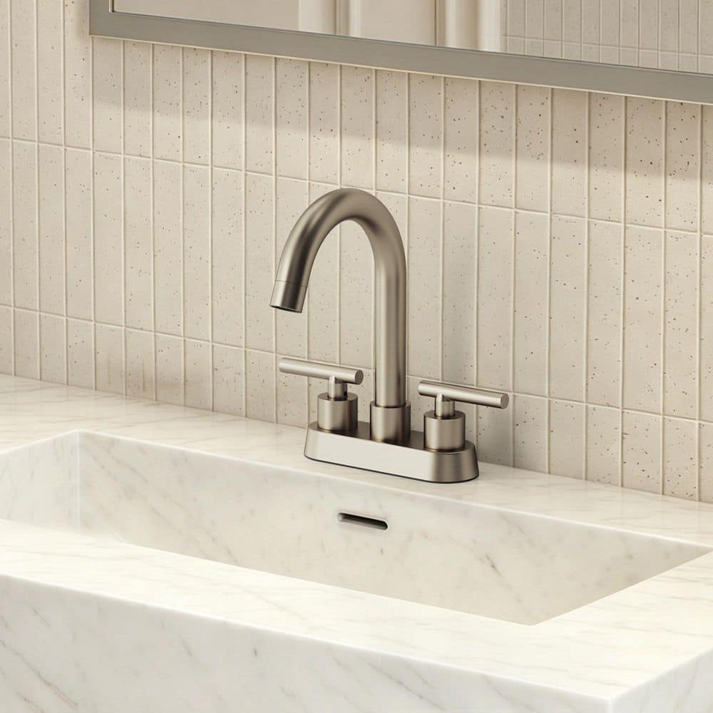 EVERSTEIN 2 or 3-Hole 4 in. Centerset 2-Handle High-Arc Bathroom