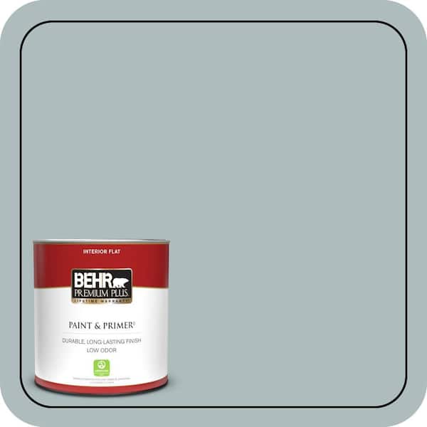 BEHR PREMIUM PLUS 1 qt. Home Decorators Collection #HDC-CT-26 Watery Flat Low Odor Interior Paint & Primer