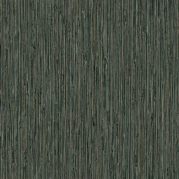 Graham & Brown Grasscloth Texture Pine Green Removable Wallpaper Sample