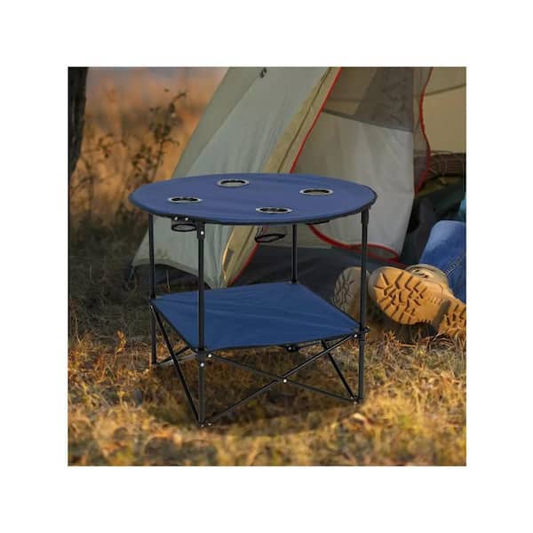 SEINA Folding Camp Table 27.5 in. round table, Metal Frame SEINA Folding Camp Table 27.5 in. round table, Metal Frame