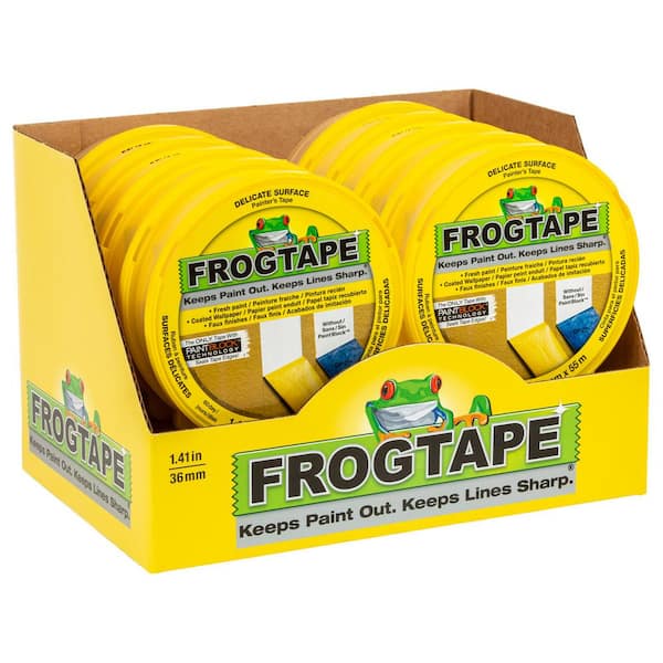 FrogTape Delicate Surface 1.41 in. x 60 yds. Painter's Tape with PaintBlock (10-Pack)