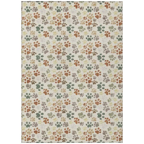 Chantille Machine Washable Indoor/Outdoor Abstract ACN3061 Cream 10 ft. x 14 ft. Area Rug