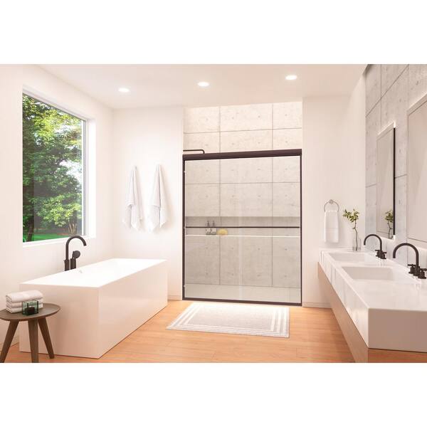 Holcam Eurolite 58 In X 70 5 Frameless Sliding Shower Door Oil Rubbed Bronze Else Orb Clr 5870 Hs The Home Depot - Is Clr Safe On Glass Shower Doors Holcam Eurolite 58 In X 70 5 Frameless Sliding Shower Door Oil Rubbed Bronze Else Orb Clr 5870 Hs The Home Depot - Is Clr Safe On Glass Shower Doors
