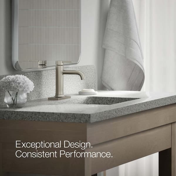 KOHLER Venza Single-Handle Single-Hole Bathroom Faucet in Vibrant Brushed Nickel