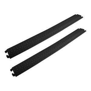 40 in. Cable Wire Cover Ramp, Black (8-Pack)
