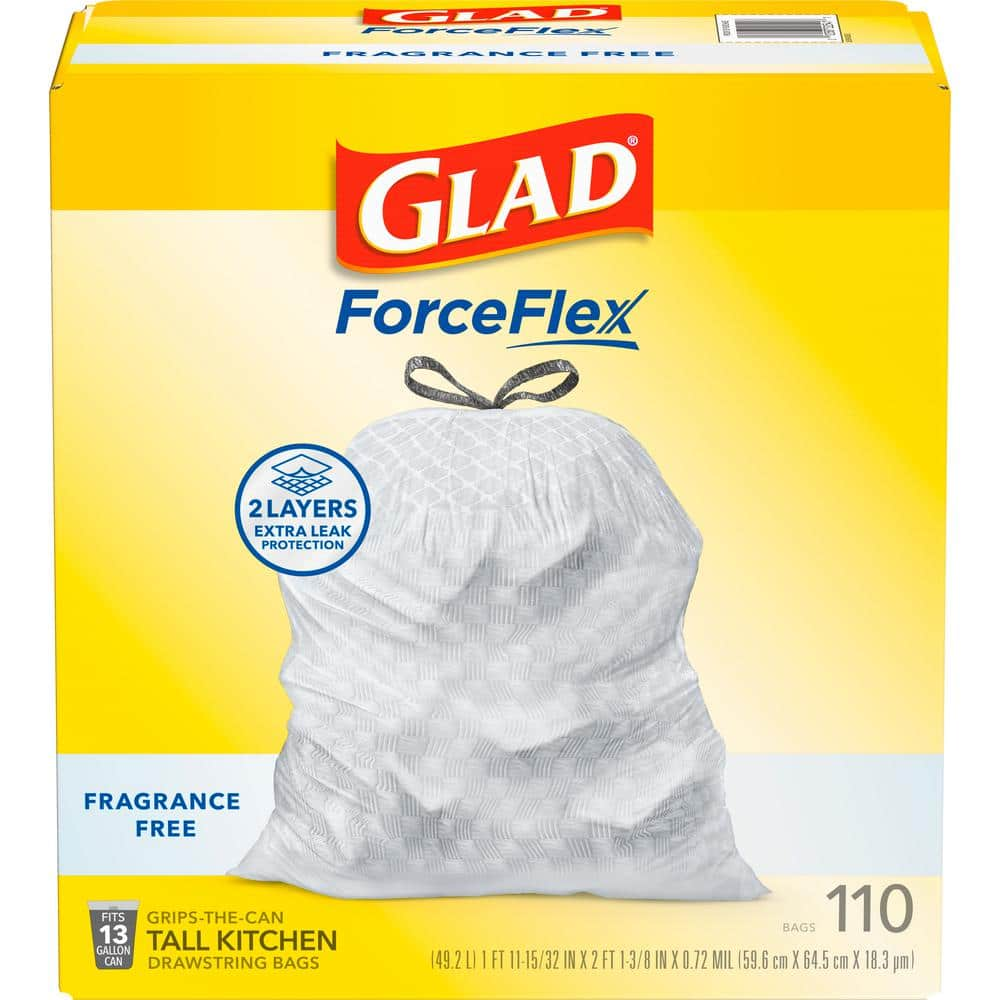 Glad ForceFlex 13 Gal. Fragrance Free (110-Count)