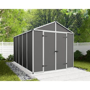 Rubicon 8 ft. x 13 ft. Dark Gray Polycarbonate Garden Storage Shed (92.6 Sq. ft.)