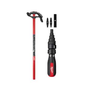 3/4 in. Iron Conduit Bender and Handle with 7-in-1 Conduit Reaming Multi-Bit Screwdriver