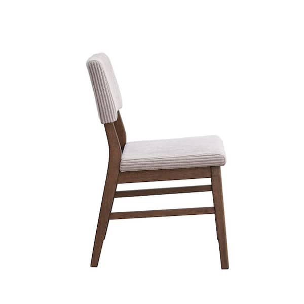 Acme Furniture Seda Dusty Mauve Corduroy and Walnut Side Chair