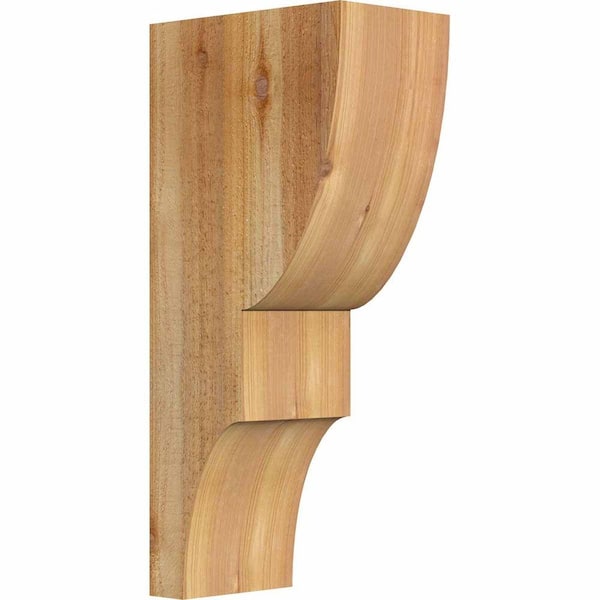 Ekena Millwork 6 in. x 10 in. x 22 in. Western Red Cedar Ridgewood Rough Sawn Corbel