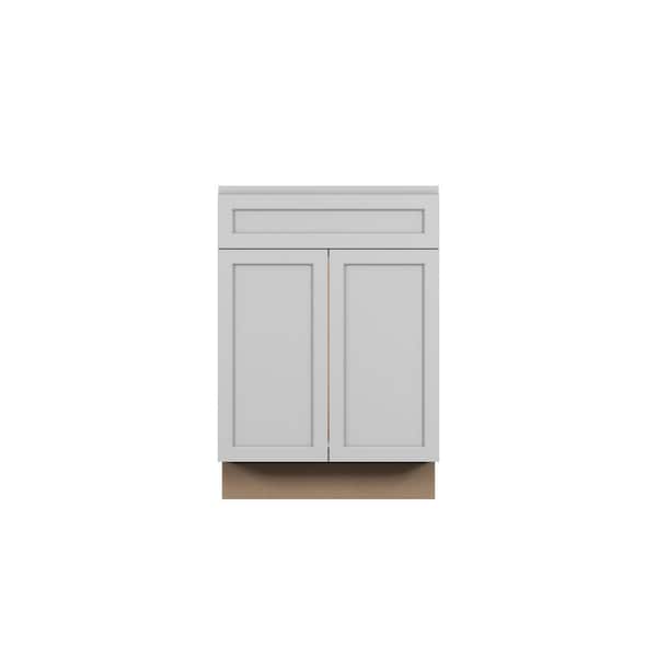 Unbranded Westport Shaker 24 in. W x 34.5 in. H x 24 in. D in Painted White Plywood Assembled Sink Base Cabinet