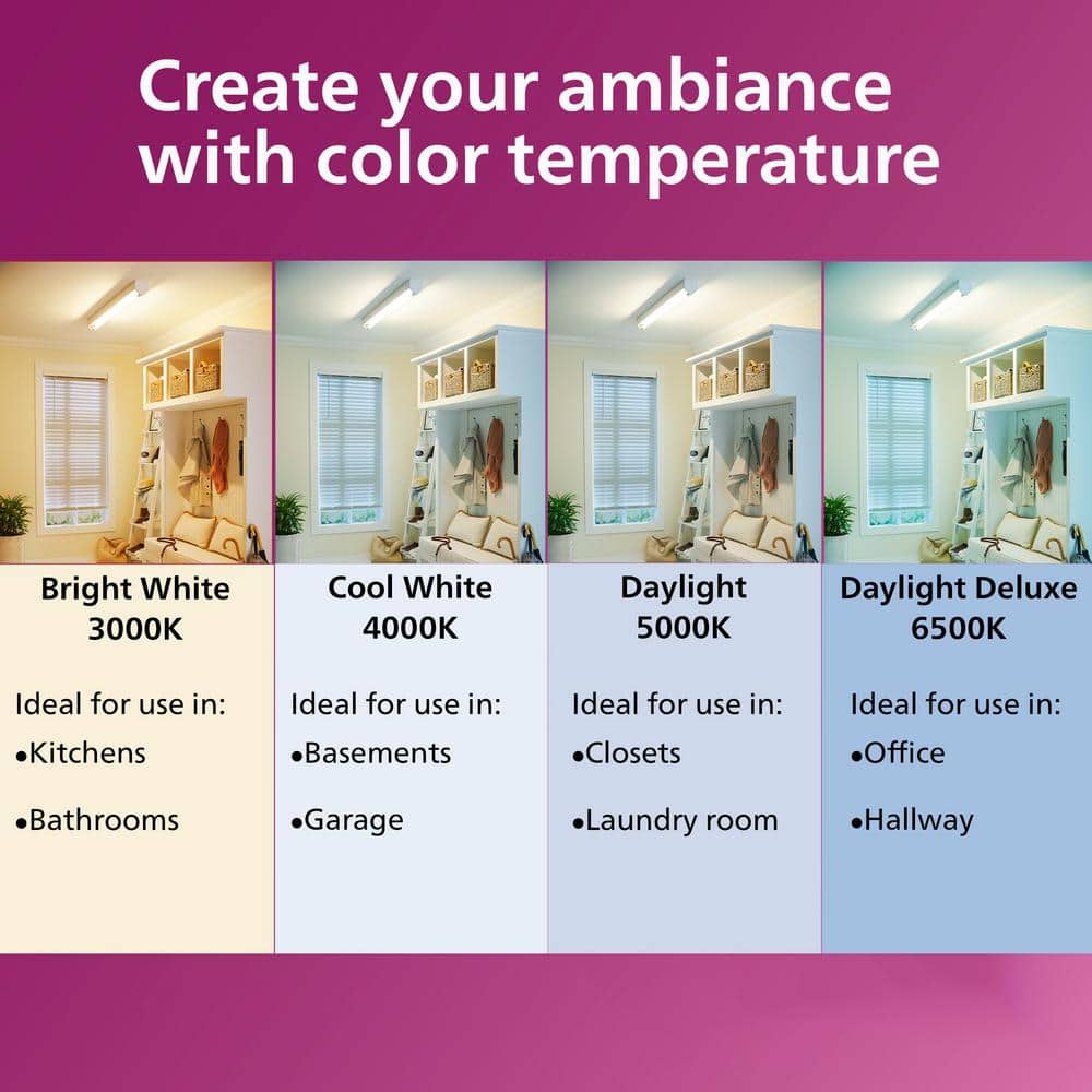 Philips 8W Frosted White Dimmable LED A19 Light Bulb 4-Pack