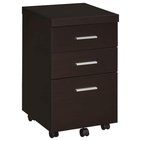 Coaster Skeena 3-Drawer Cappuccino Wood 15.75 in. W Vertical File Cabinet