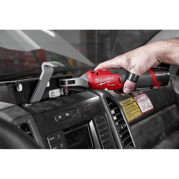 Milwaukee M12 12-Volt FUEL Lithium-Ion 1/4 in. High Speed Cordless Ratchet Kit with SAE + Metric Mechanics Tool Set (51-Piece)