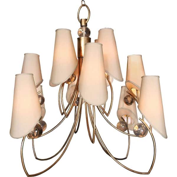 Filament Design Century 12-Light Weathered Gold Chandelier