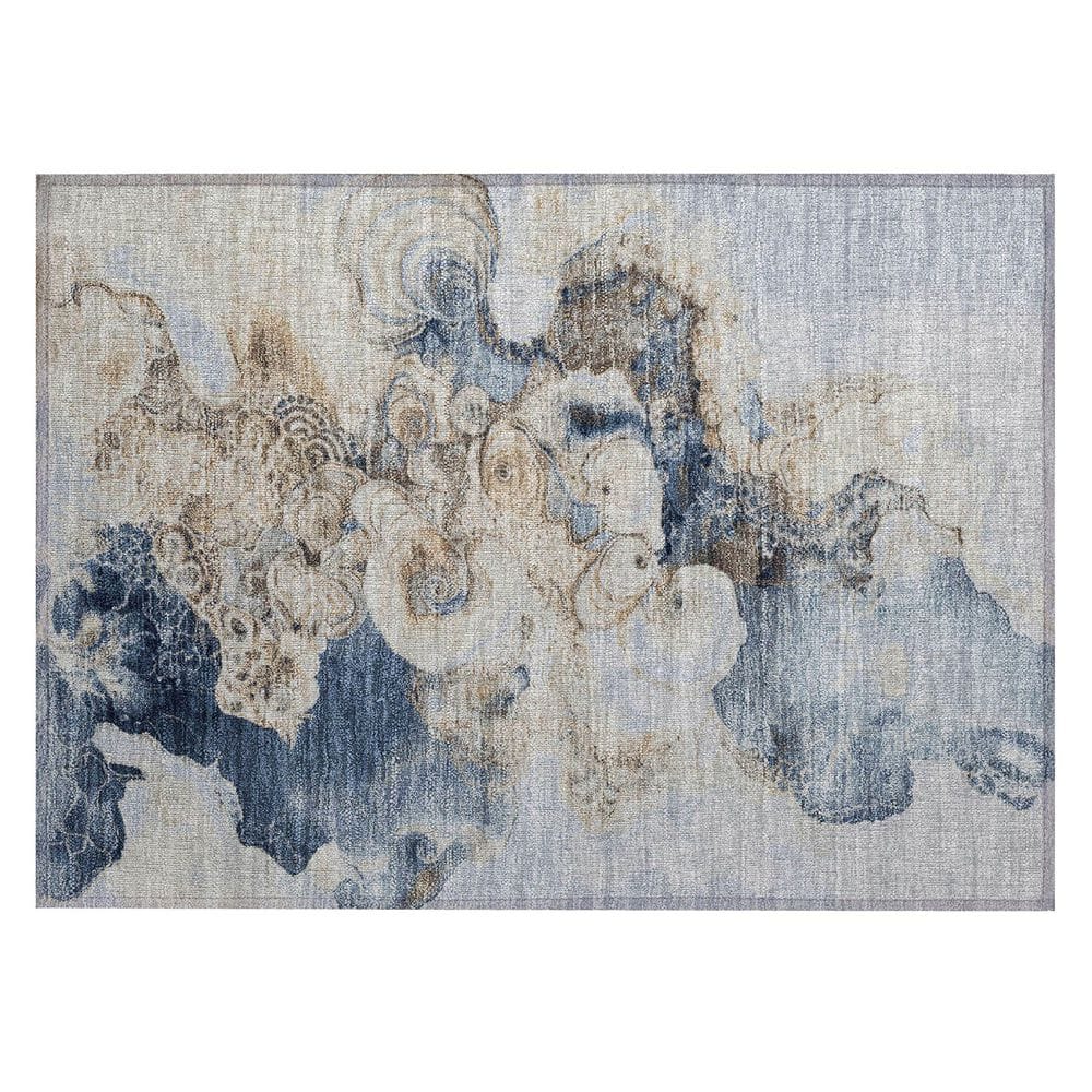 Chantille Machine Washable Indoor/Outdoor Abstract ACN1860 Denim 2 ft. x 3 ft. Accent Rug price history on PriceWatchPro