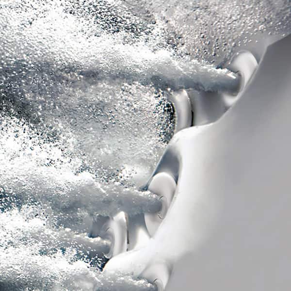 Millennium 9- 72 in. Acrylic Center Drain Round Drop-In Air Bath/ Whirlpool Bathtub with Heater Center Drain in White