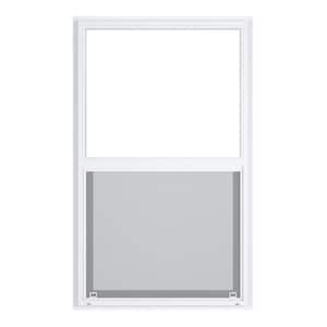 35.5 in. x 59.5 in. Classic Series White Vinyl Insulated Single Hung Window with HP Glass, Screen Included