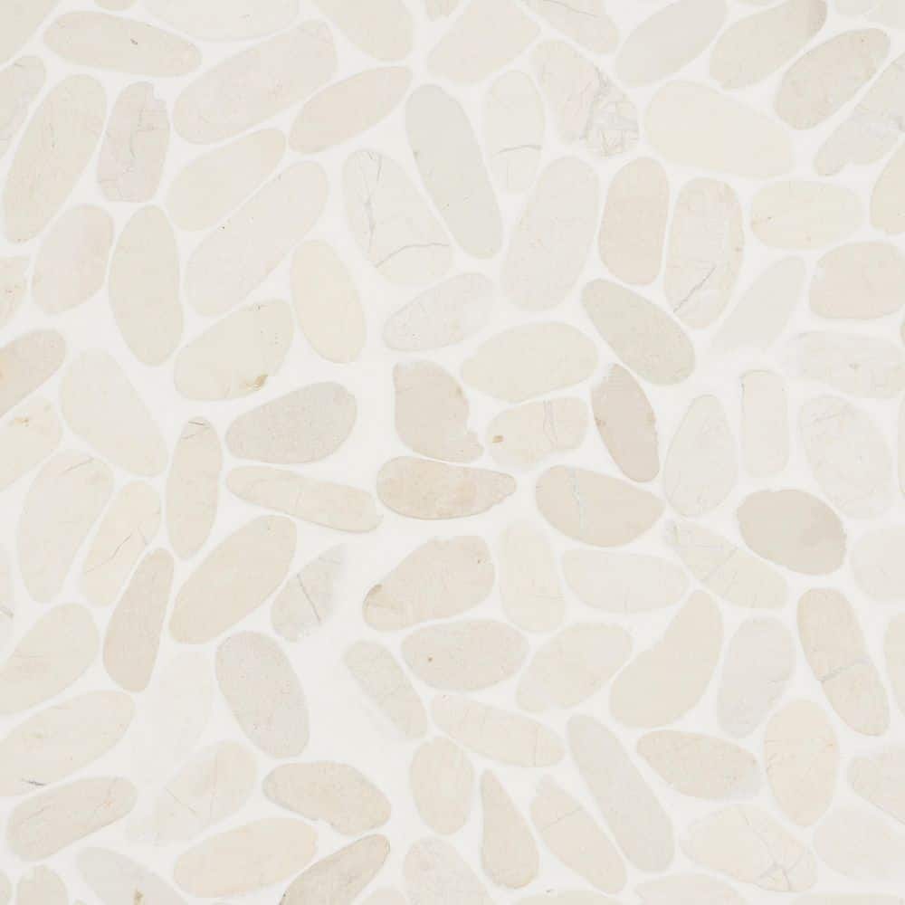 Countryside Sliced Flat Oval 11.81 in. x 11.81 in. White Floor and Wall Mosaic (0.97 sq. ft. / sheet) price history on PriceWatchPro