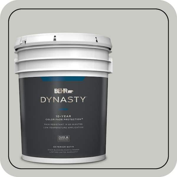 BEHR DYNASTY 5 gal. #N380-2 Heath Gray Satin Enamel Exterior Stain-Blocking Paint & Primer