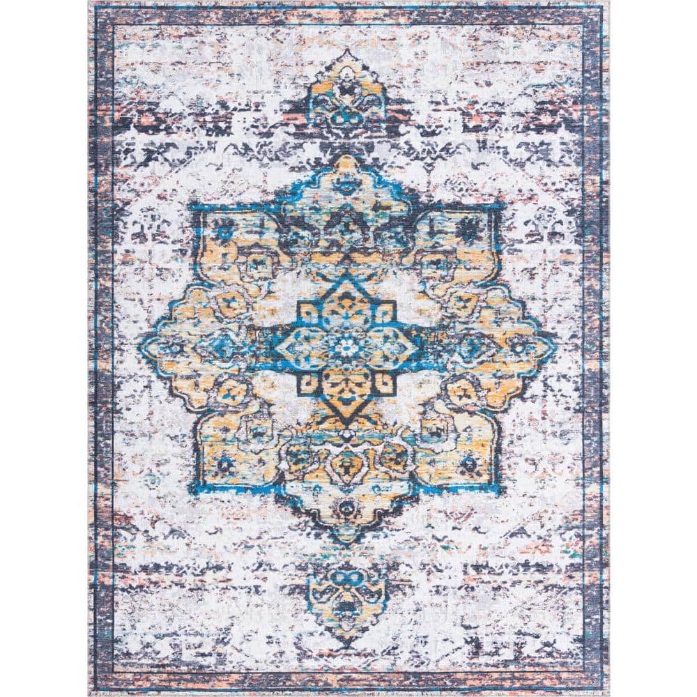 Renaissance Roma Sea Salt White 9 ft. x 12 ft. Machine Washable Area Rug price history on PriceWatchPro