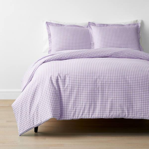 The Company Kids Gingham 2 Piece Lilac Organic Cotton Percale Twin Duvet Cover Set 30354n T Home Depot - Purple Gingham Twin Bedding The Company Kids Gingham 2 Piece Lilac Organic Cotton Percale Twin Duvet Cover Set 30354n T Home Depot - Purple Gingham Twin Bedding