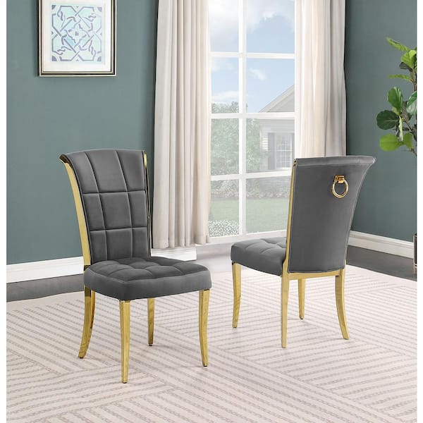 Gray and gold deals chair