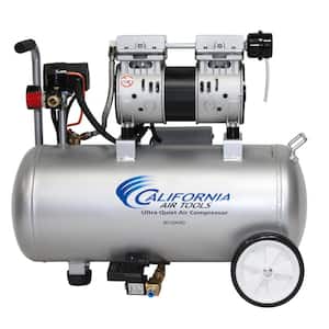 Ultra-Quiet 8 Gal. Aluminum Tank 1 HP 120 PSI Oil-Free Electric Air Compressor with Automatic Drain Valve
