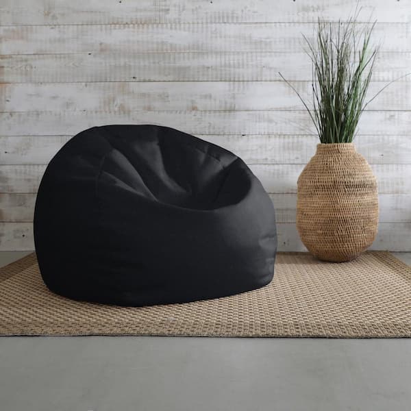 SORRA HOME Black Bean Bag Comfy Chair for All Ages HD154621BB