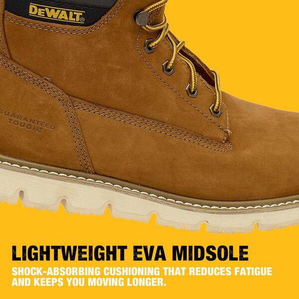 DEWALT Men's Flex 6'' Work Boots - Steel Toe - Sundance Size 9.5(M