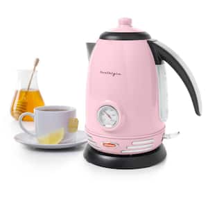 7 Cup Pink Cordless Stainless Steel Electric Water Kettle with Strix Thermostat