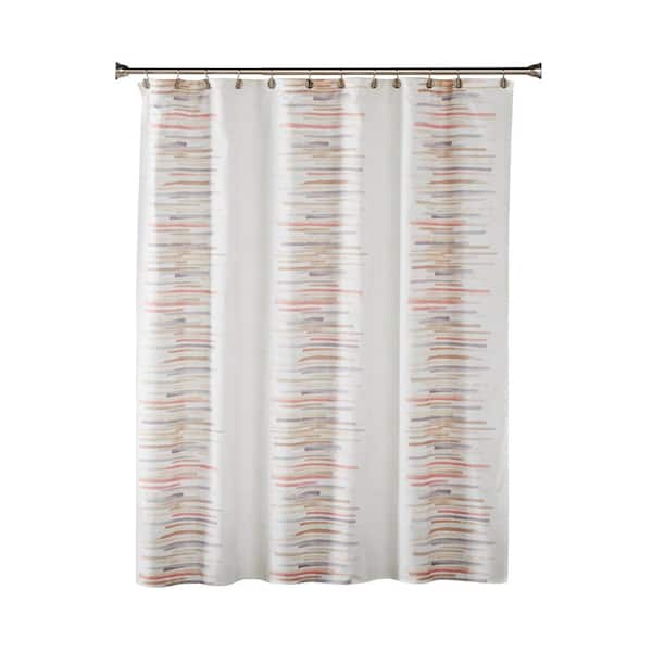 Unbranded Mori 72 in. Blush Shower Curtain