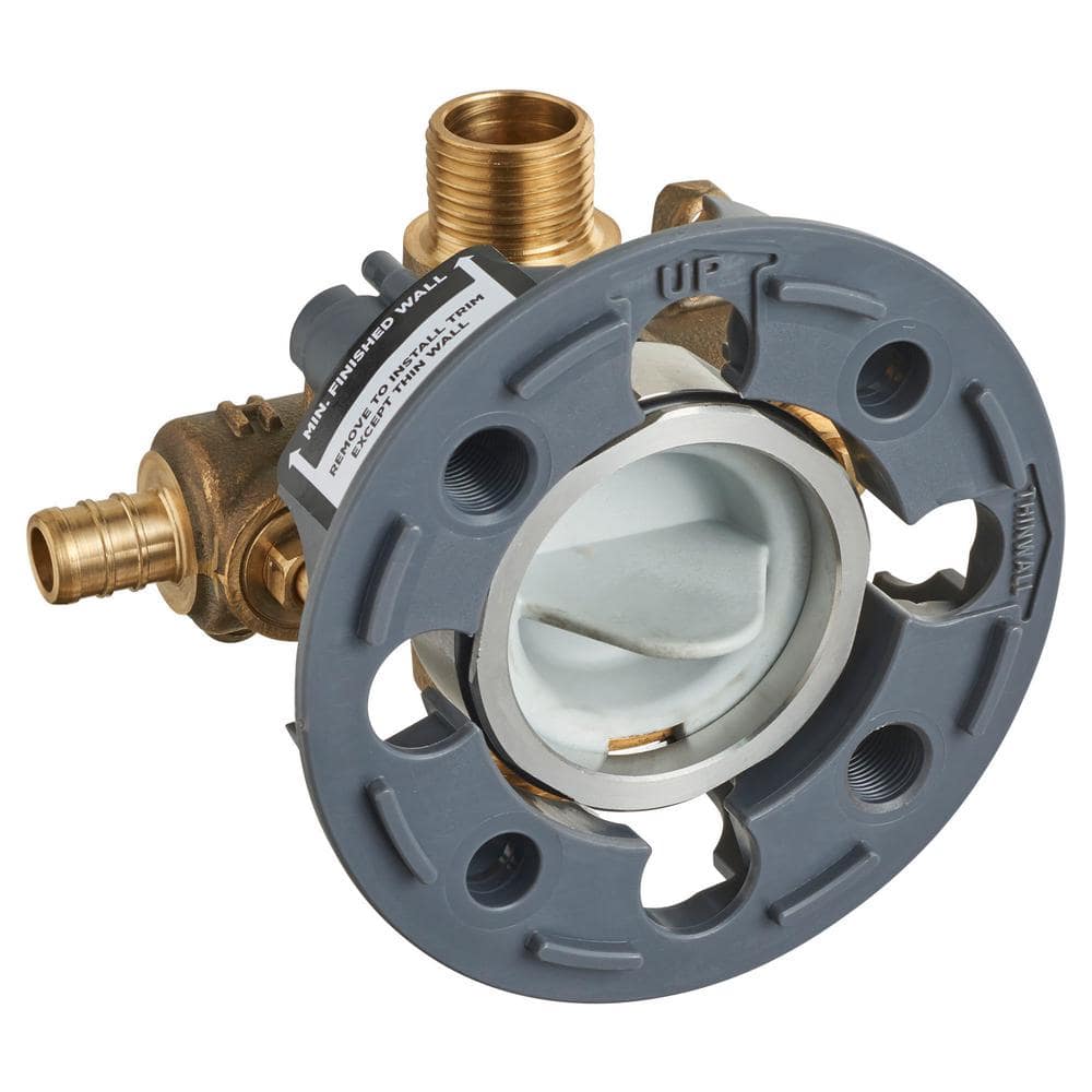 Flash Brass Shower Rough-In Valve with PEX Inlets