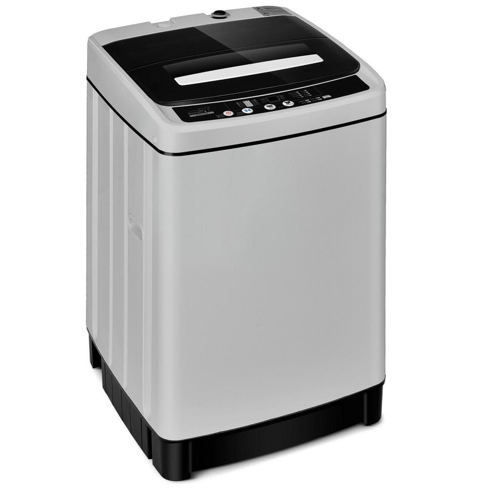 1.5 cu. ft. Full-Automatic Portable Top Load Washer Machine Laundry Washer in Gray