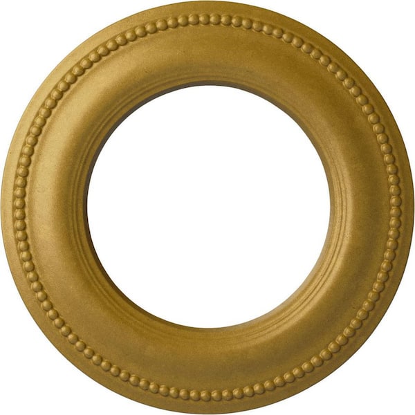 Ekena Millwork 3/4 in. x 13 in. x 13 in. Polyurethane Bradford Classic Ceiling Medallion, Pharaohs Gold