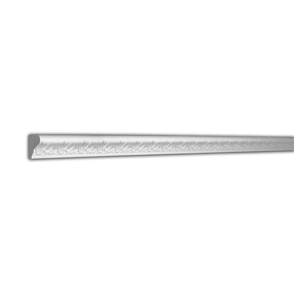 American Pro Decor 1-3/8 in. x 7/8 in. x 96 in. Lambs Tongue Recycled Polystyrene Panel Moulding Pro Pack 80 LF (10-Pack)