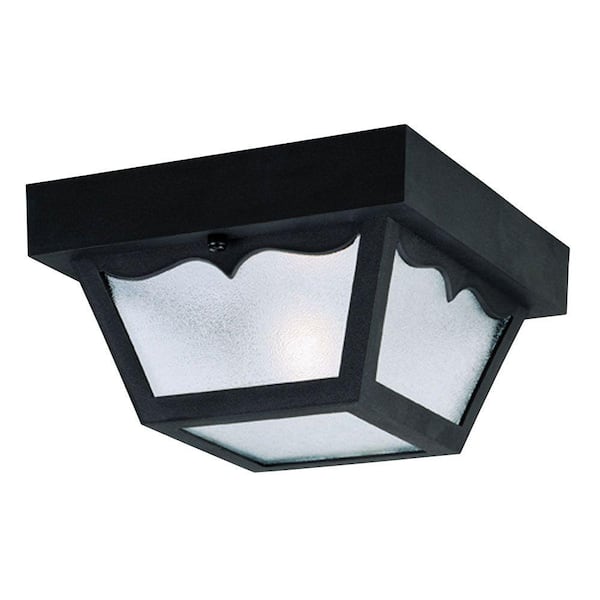 Westinghouse 1-Light Black Polypropylene Outdoor Flush Mount