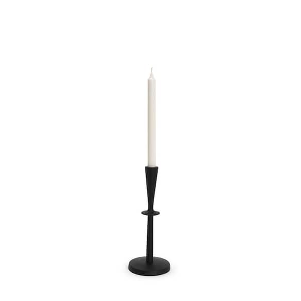 11 in. Black Metal Tabletop Taper Candlestick