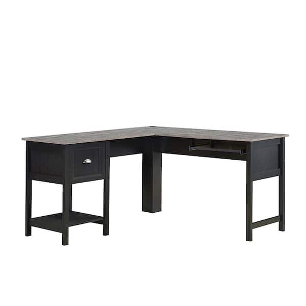 SAINT BIRCH Ansel 56.5 in. Espresso Wood Writing Desks With Keyboard Pullout Tray