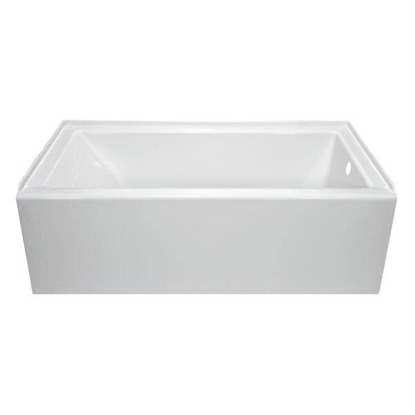 Unbranded Lyons Industries Linear 5 ft. Right Hand Drain Soaking Bathtub in White