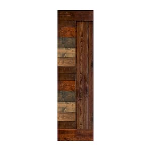 L Series 24 in. x 84 in. Multi-Color Finished Solid Wood Barn Door Slab - Hardware Kit Not Included