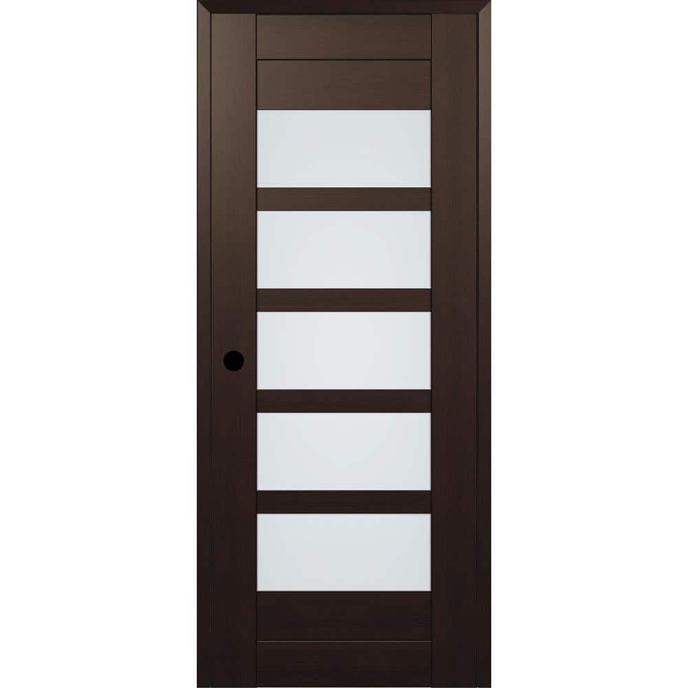 30 in. x 80 in. Vona 07 Right-Hand 5Lite Frosted Glass Veralinga Oak Composite DIY-Friendly Single Prehung Interior Door price history on PriceWatchPro
