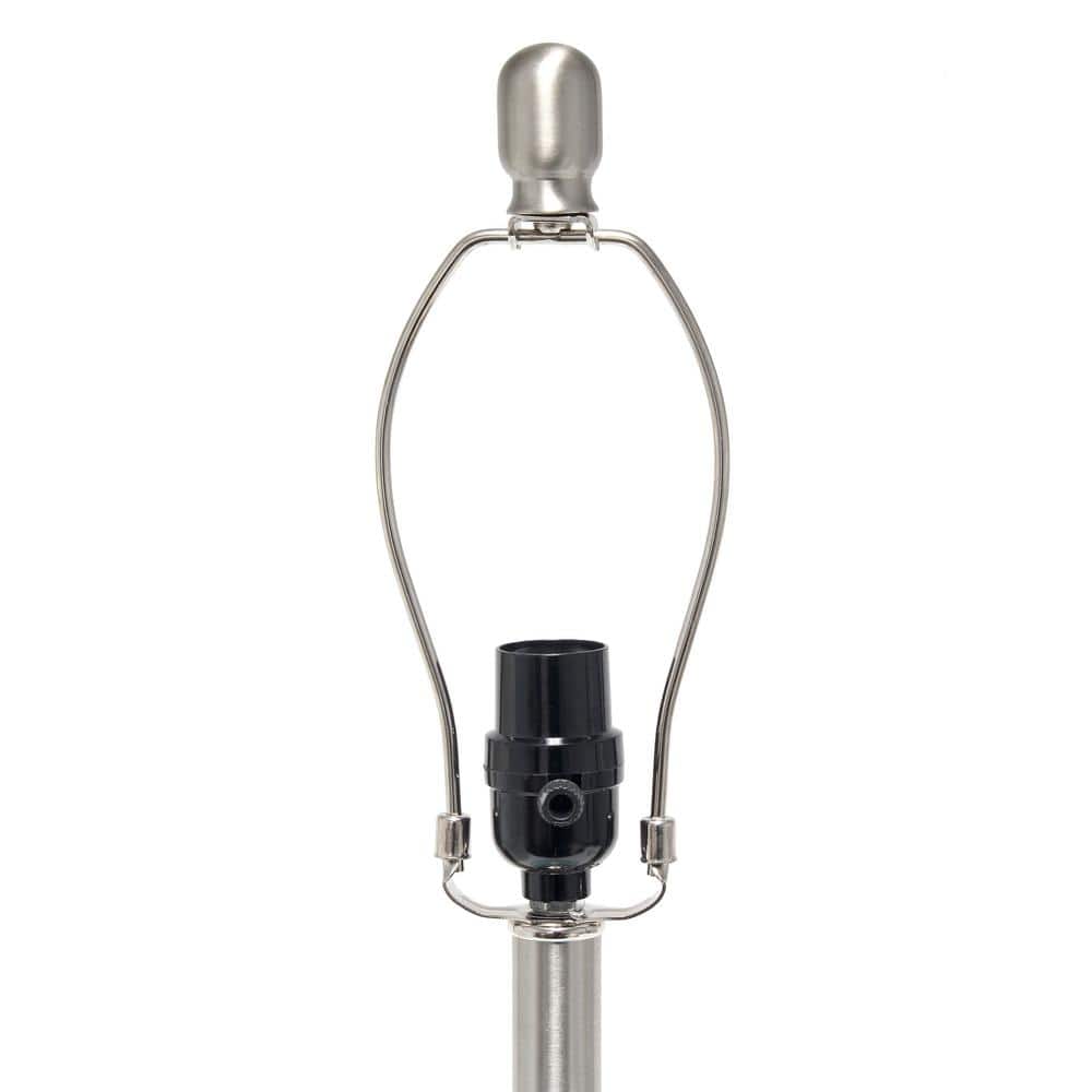 20" White and Mercury Textured Glass Table Lamp