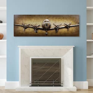 "Airplane" Mixed Media Iron Hand Painted Dimensional Wall Decor