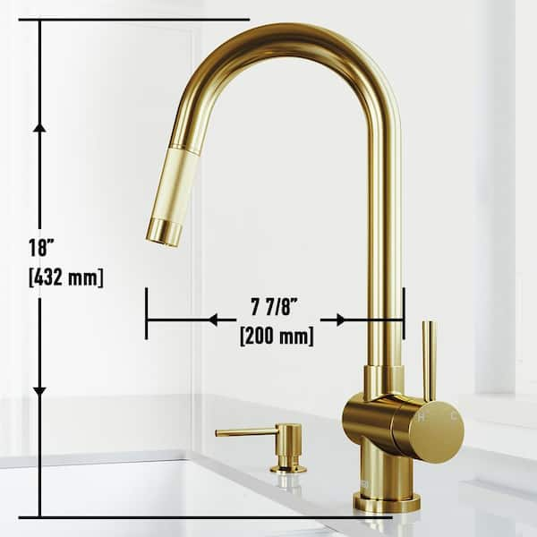 VIGO Gramercy Single Handle Pull-Down Spout Kitchen Faucet Set