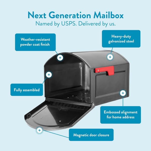 Centennial Pewter, Extra Large, Steel, Post Mount Mailbox