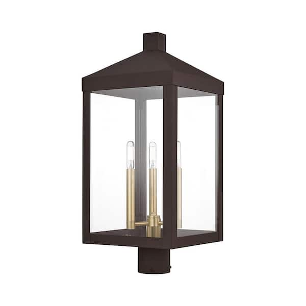 Aviance Lighting Creekview 24 In 3 Light Bronze Cast Brass Hardwired Outdoor Rust Resistant