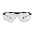 Black/Green, Brow Guard Eyewear with Clear Lens