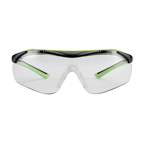 3M Black/Green, Brow Guard Eyewear with Clear Lens