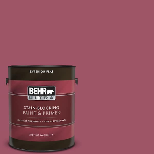 BEHR ULTRA 1 gal. #110D-5 Mission Wildflower Flat Exterior Paint & Primer